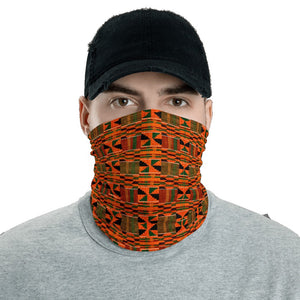Orange Kente African Print Neck Gaiter YaYa+Rule