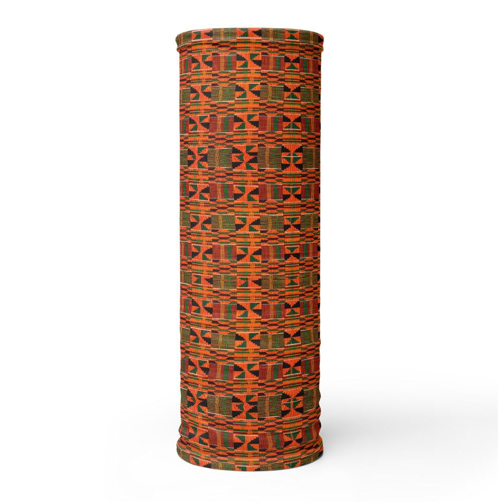 Orange Kente African Print Neck Gaiter YaYa+Rule