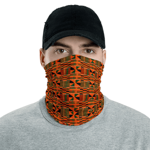Orange Kente African Print Neck Gaiter YaYa+Rule