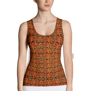 Orange Kente African Print Tank Top YaYa+Rule