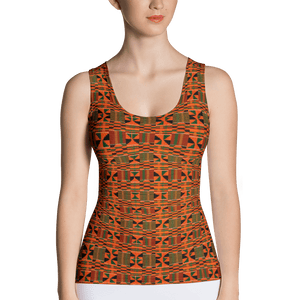 Orange Kente African Print Tank Top YaYa+Rule