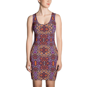 Orange Purple African Print Dress YaYa+Rule