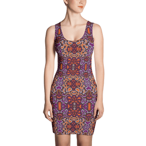 Orange Purple African Print Dress YaYa+Rule
