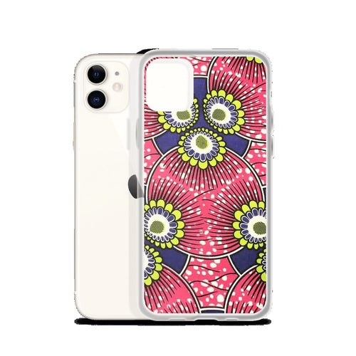 Pink African Print  iPhone Case YaYa+Rule