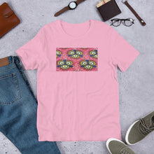 Load image into Gallery viewer, Pink Flower African Print Color Short-Sleeve Unisex T-Shirt YaYa+Rule