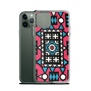 Pink & Blue African Print iPhone Case YaYa+Rule