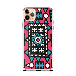 Pink & Blue African Print iPhone Case YaYa+Rule