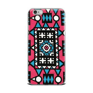 Pink & Blue African Print iPhone Case YaYa+Rule