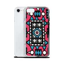 Load image into Gallery viewer, Pink &amp; Blue African Print iPhone Case YaYa+Rule