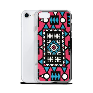 Pink & Blue African Print iPhone Case YaYa+Rule