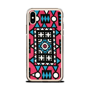 Pink & Blue African Print iPhone Case YaYa+Rule