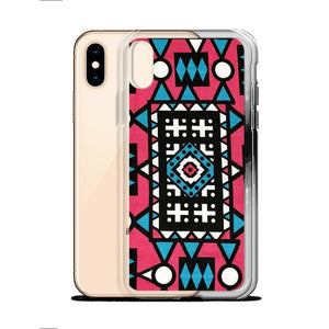 Pink & Blue African Print iPhone Case YaYa+Rule