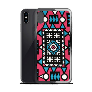 Pink & Blue African Print iPhone Case YaYa+Rule