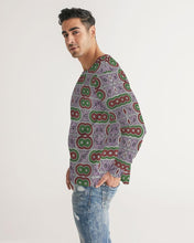 Load image into Gallery viewer, Purple Green African Print Men&#39;s Long Sleeve Tee YaYa+Rule