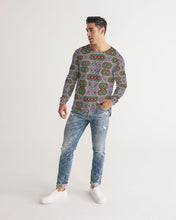 Load image into Gallery viewer, Purple Green African Print Men&#39;s Long Sleeve Tee YaYa+Rule