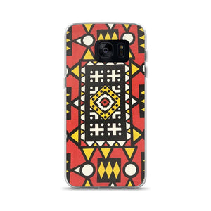 Red African Print Samsung Case YaYa+Rule