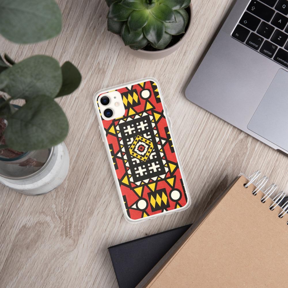 Red African Print iPhone Case YaYa+Rule