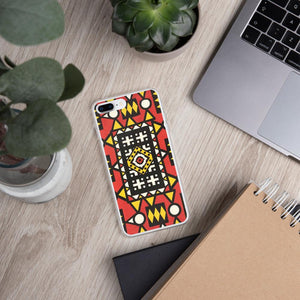 Red African Print iPhone Case YaYa+Rule