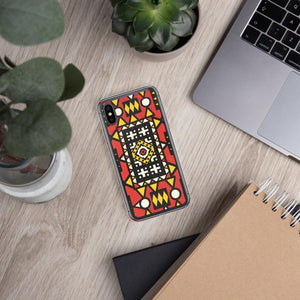 Red African Print iPhone Case YaYa+Rule