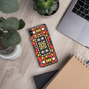 Red African Print iPhone Case YaYa+Rule