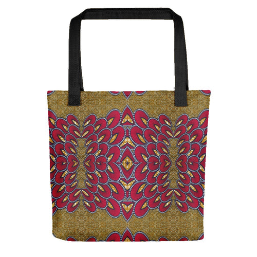 Red Gold African Print Tote bag YaYa+Rule
