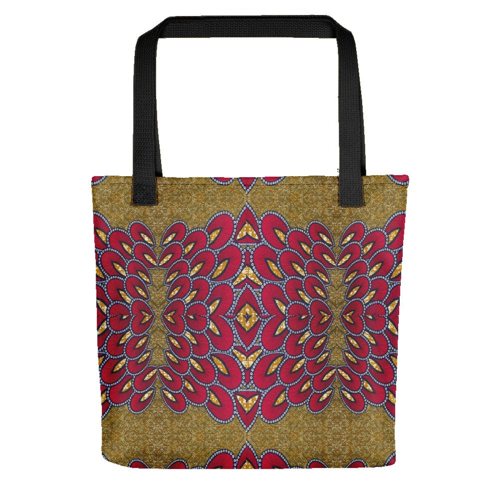 Red Gold African Print Tote bag YaYa+Rule