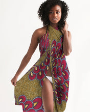 Load image into Gallery viewer, Red Gold African print Swim Cover Up YaYa+Rule