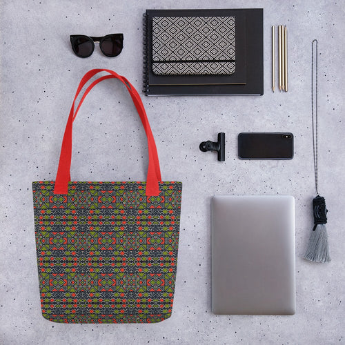 Red Green African Print Tote bag YaYa+Rule