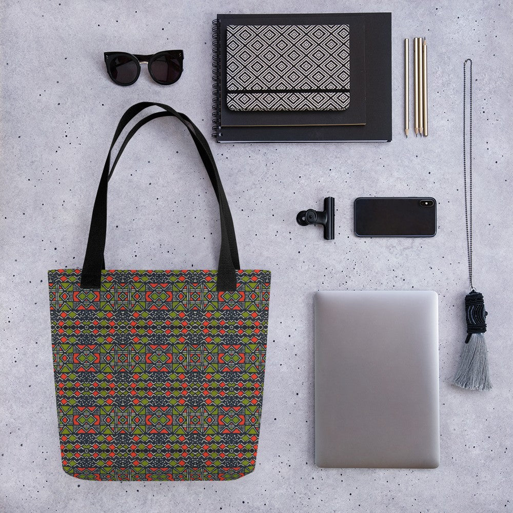 Red Green African Print Tote bag YaYa+Rule