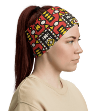 Load image into Gallery viewer, Red Yellow African Print Neck Gaiter YaYa+Rule