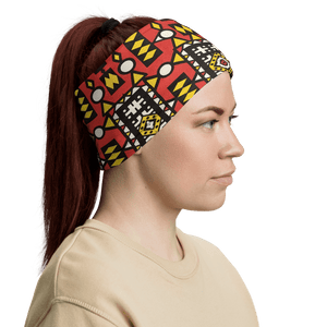 Red Yellow African Print Neck Gaiter YaYa+Rule