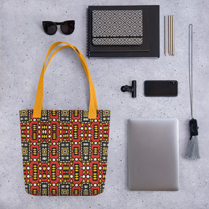 Red Yellow African Print Tote bag YaYa+Rule