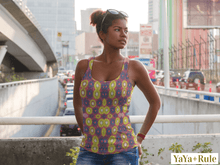 Load image into Gallery viewer, Yellow Blue African Print Tank Top YaYa+Rule