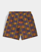 Load image into Gallery viewer, Yellow Blue Kente African Print Men&#39;s Swim Trunk YaYa+Rule