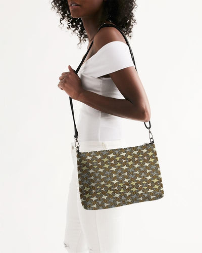 Yellow Brown African Print Daily Zip Pouch YaYa+Rule