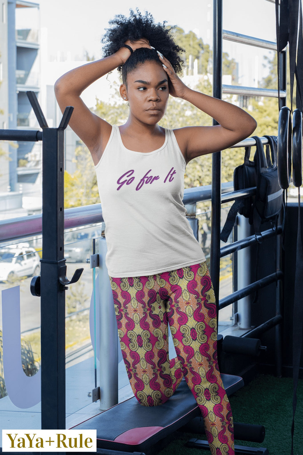 Yellow Fuschia African Print Leggings YaYa+Rule