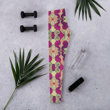 Load image into Gallery viewer, Yellow Fuschia African Print Leggings YaYa+Rule