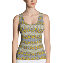 Load image into Gallery viewer, Yellow Gray African Print Tank Top YaYa+Rule