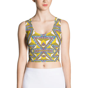 Yellow Purple African Print Crop Top YaYa+Rule