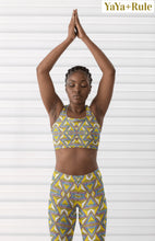 Load image into Gallery viewer, Yellow Purple African print Leggings YaYa+Rule
