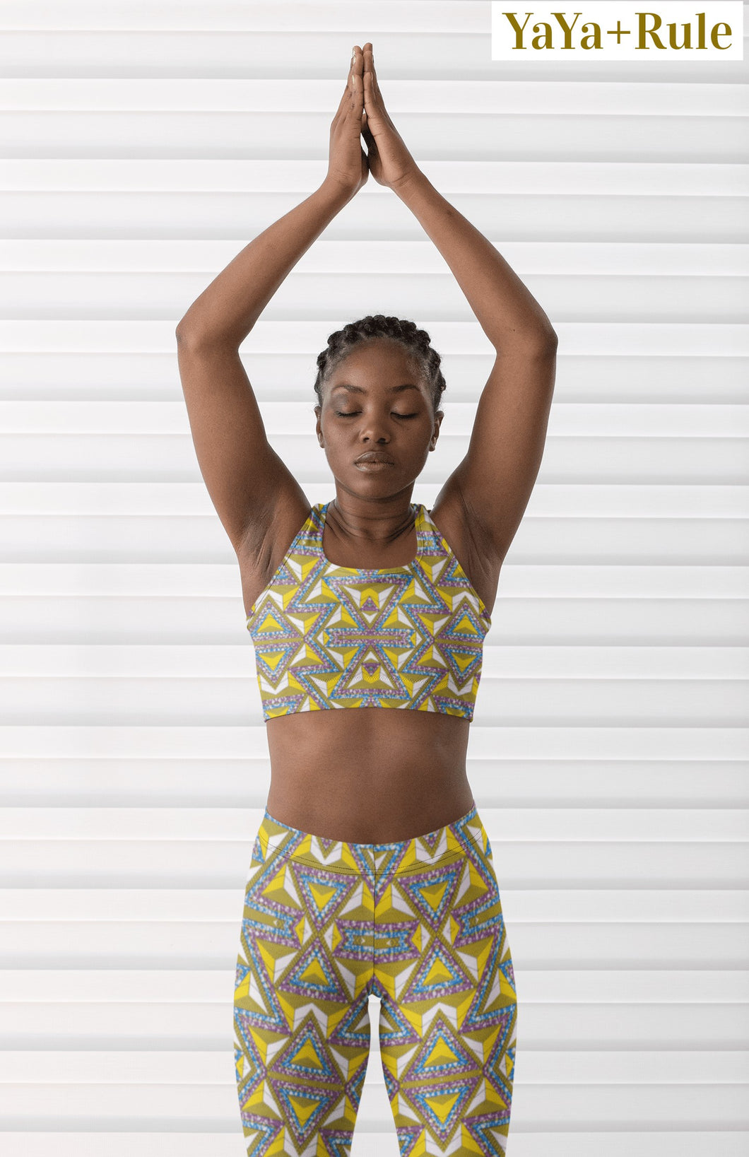 Yellow Purple African print Leggings YaYa+Rule