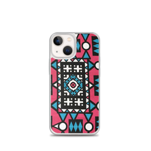 Load image into Gallery viewer, Pink &amp; Blue African Print iPhone Case