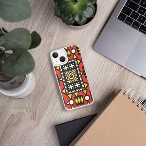 Red African Print iPhone Case