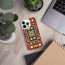 Load image into Gallery viewer, Red African Print iPhone Case
