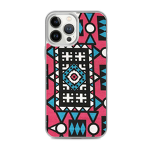 Load image into Gallery viewer, Pink &amp; Blue African Print iPhone Case