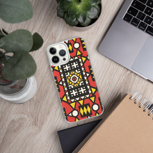 Load image into Gallery viewer, Red African Print iPhone Case